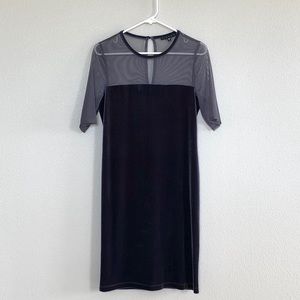 Tiana B Mesh and Velvety Dress